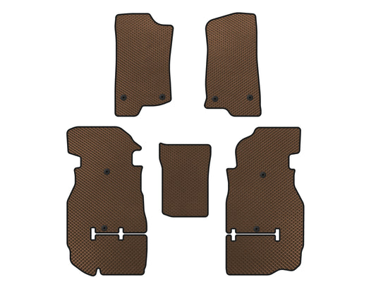 EVA Floor Mats (Rubicon Unlimited/5-Door, Brown) for Jeep Wrangler 2018- - image 1