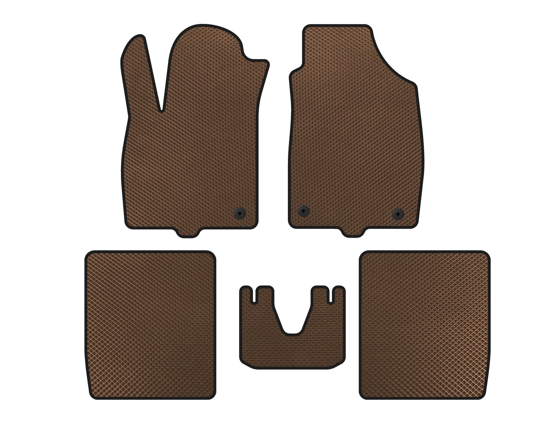 EVA Floor Mats (Brown) for Fiat Panda 2003-2011 - image 1
