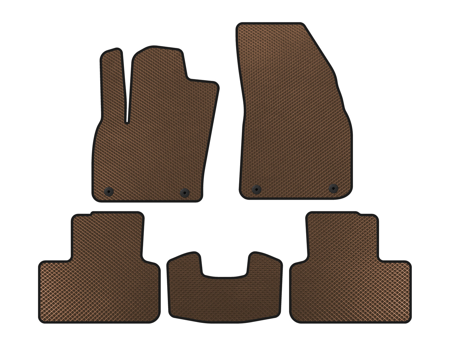 EVA Floor Mats (Brown) for Volvo XC40 2018- - image 1
