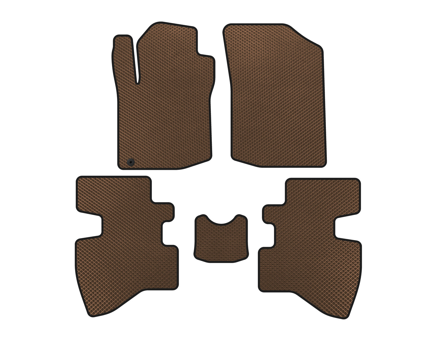 EVA Floor Mats (2007-2009, HB, 3-Door, Brown) for Toyota Aygo 2007-2014 - image 1