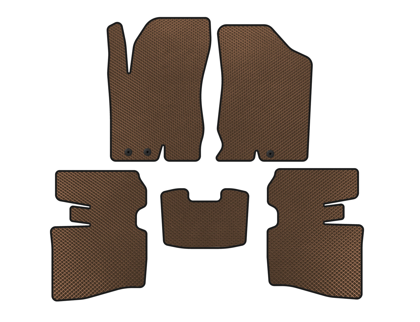 EVA Floor Mats (SD, Brown) for Honda Accord V 1997-2002 - image 1