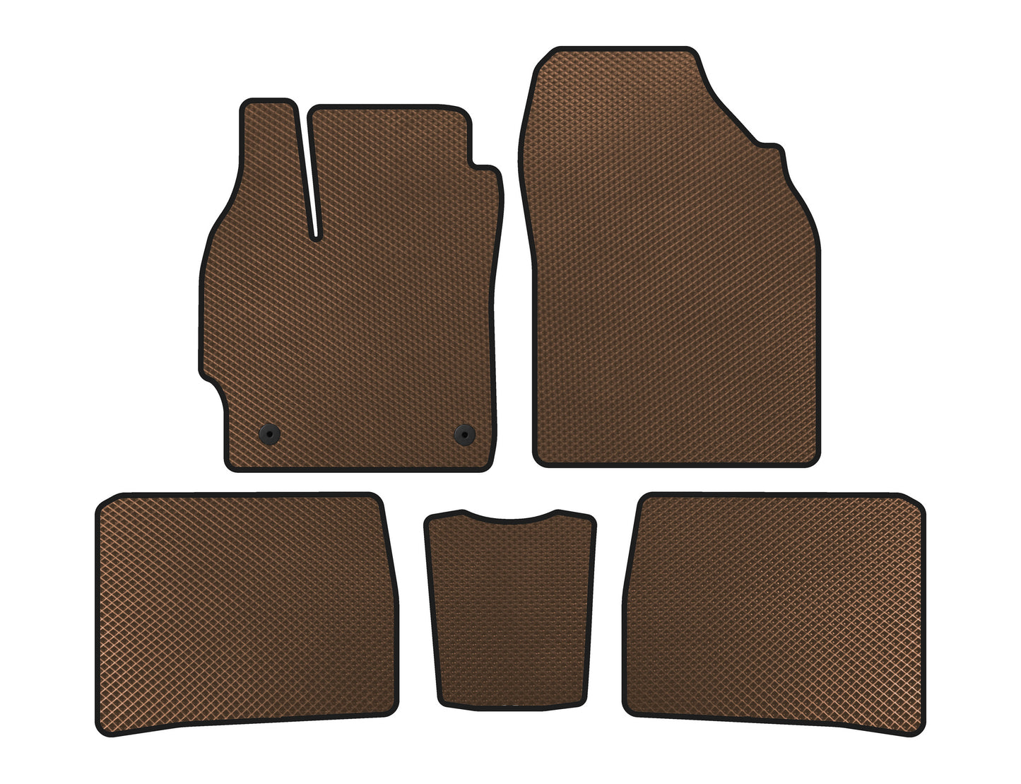 EVA Floor Mats (LB, Brown) for Toyota Prius 2009-2015 - image 1
