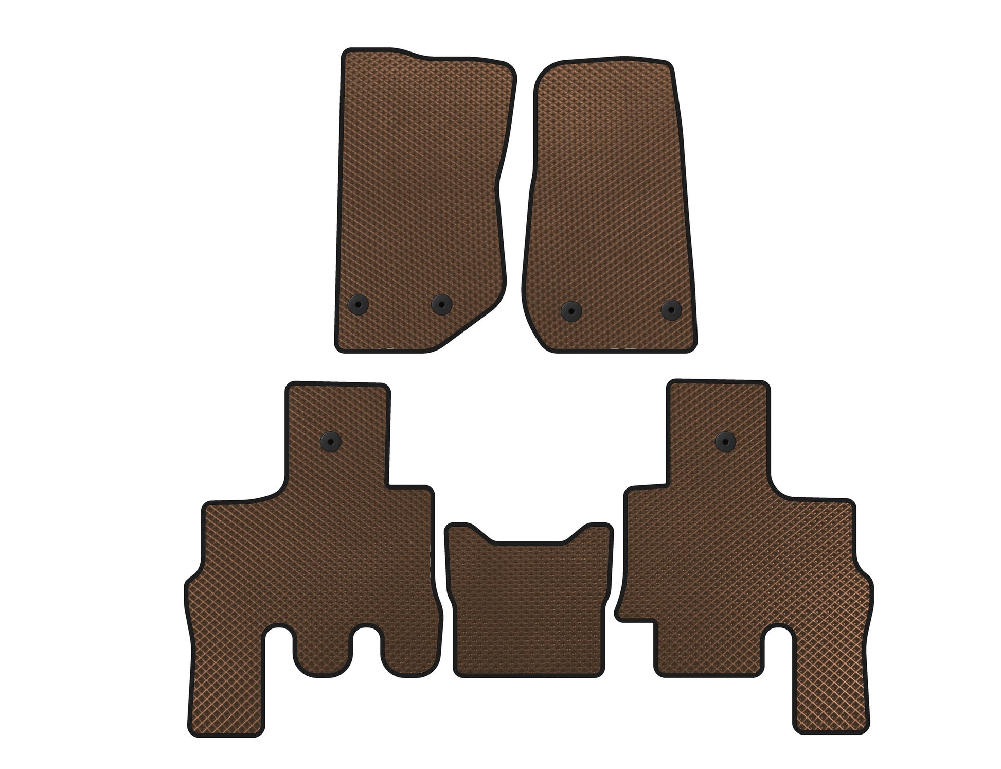 EVA Floor Mats (Brown) for Jeep Wrangler 2007-2017 - image 1