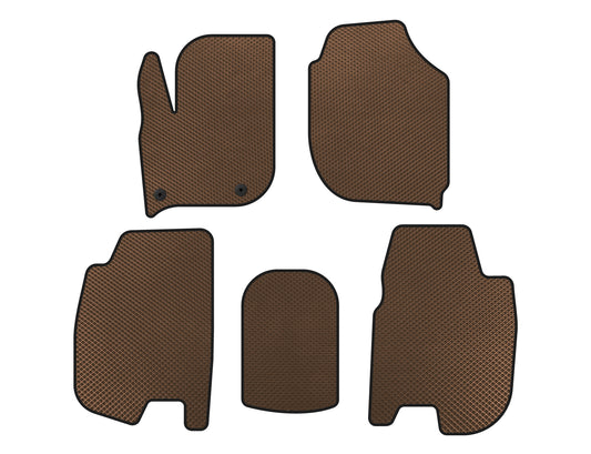 EVA Floor Mats (HB, Brown) for Honda FIT/Jazz 2014- - image 1