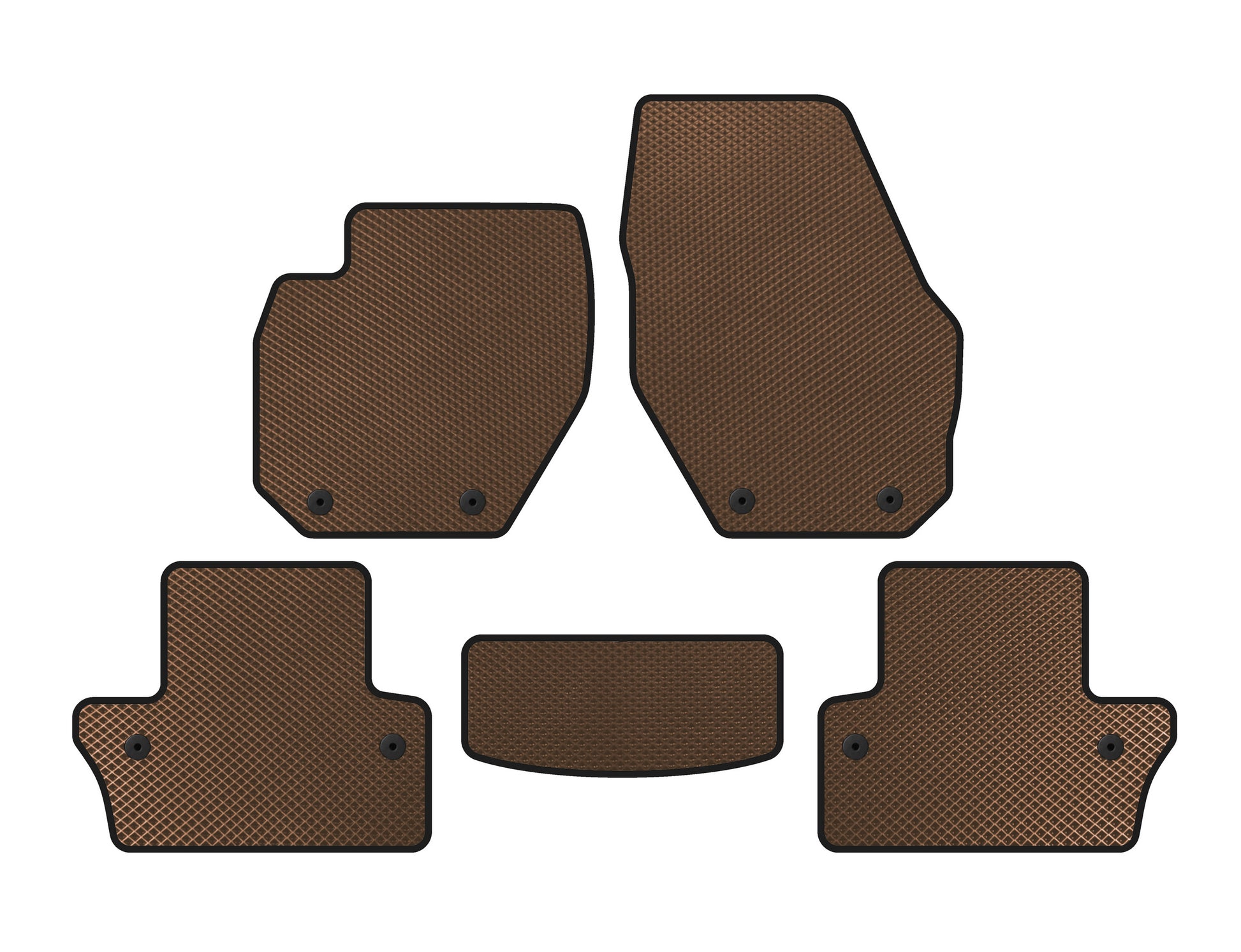 EVA Floor Mats (SW, Brown) for Volvo V60 2011-2018 - image 1