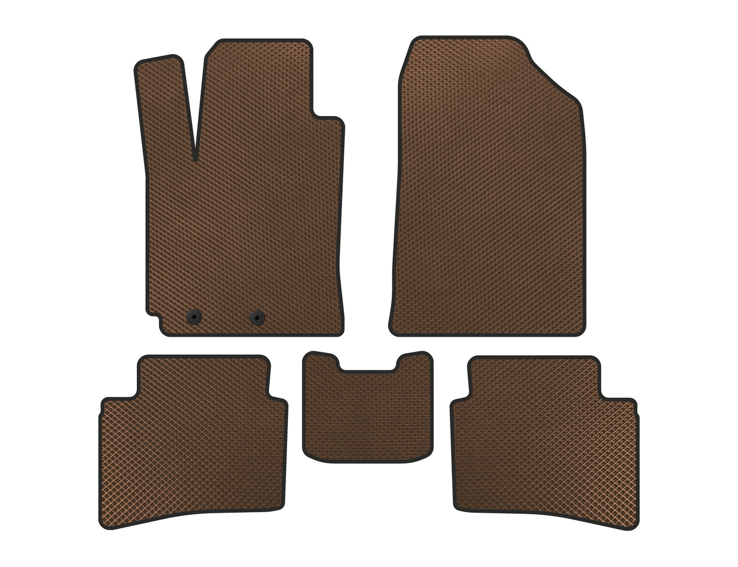 EVA Car Mats (X-Line, Brown) for Kia Rio 2017- - image 1