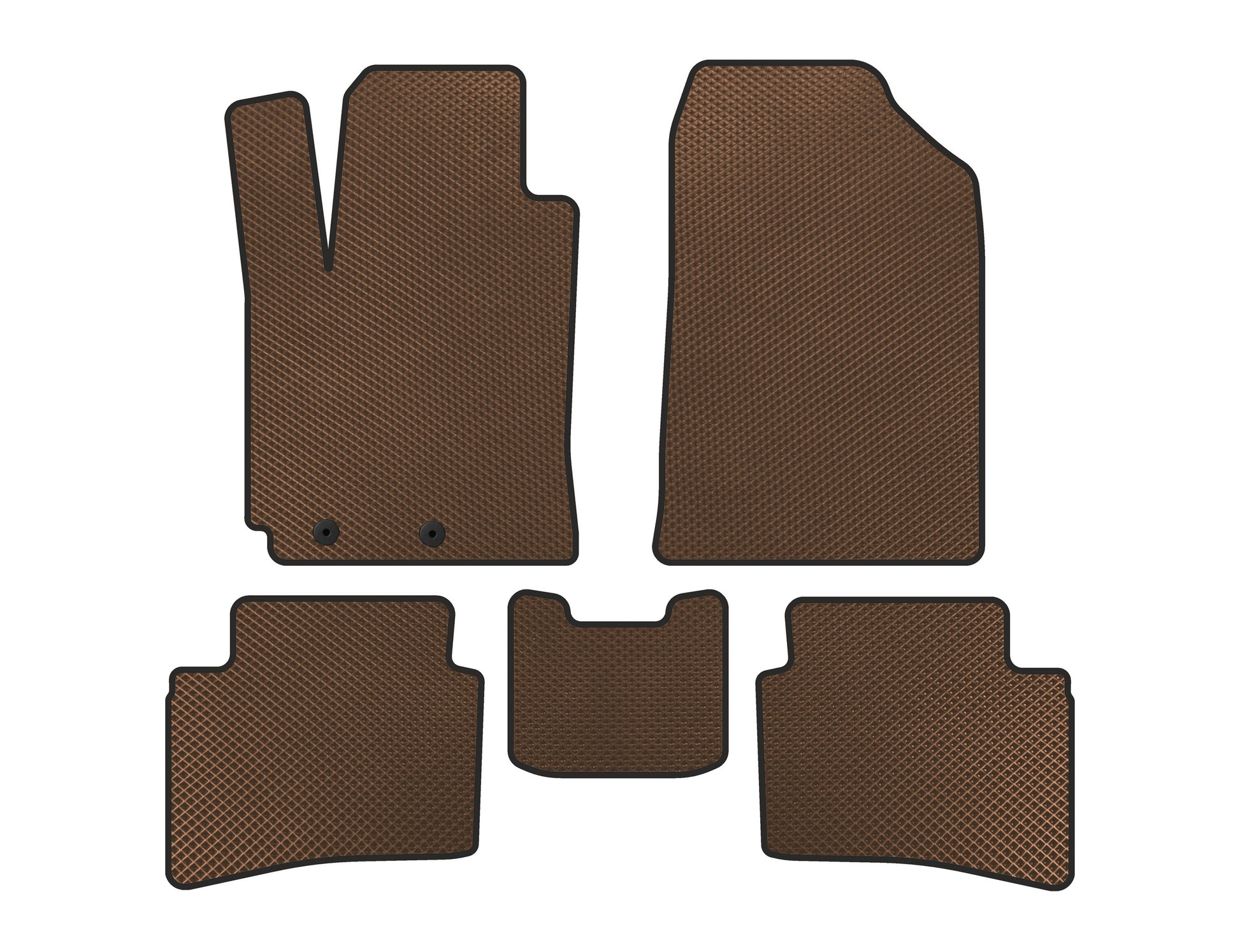 EVA Car Mats (X-Line, Brown) for Kia Rio 2017- - image 1