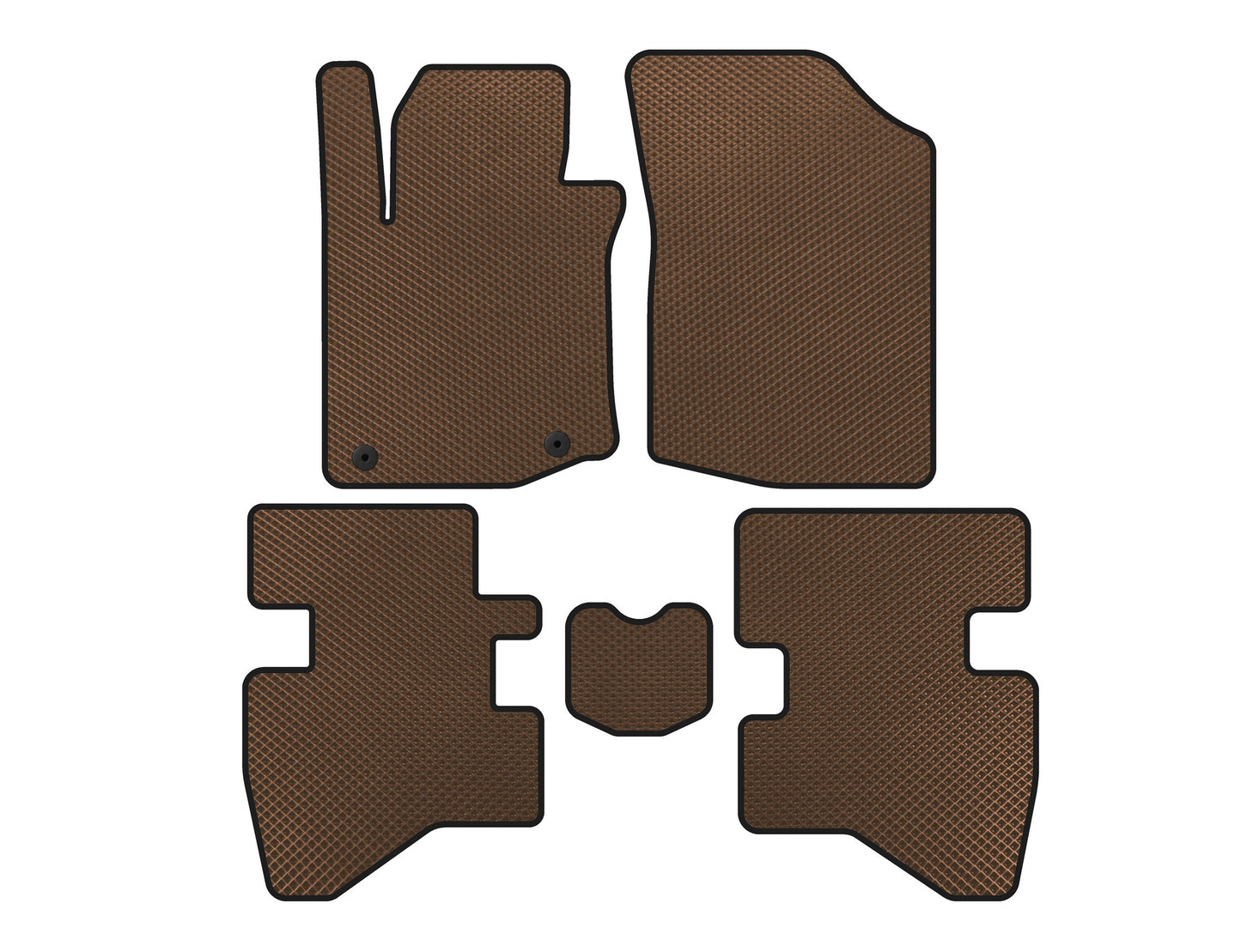 EVA Floor Mats (HB, Brown) for Citroen C-1 2014-2021 - image 1