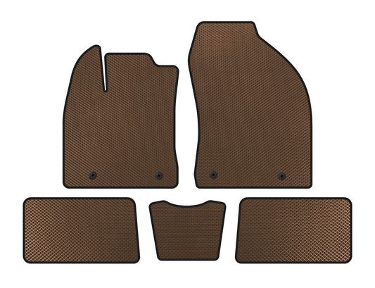 EVA Floor Mats (HB, Hybrid, Brown) for Lexus CT200H 2011-2022 - image 1
