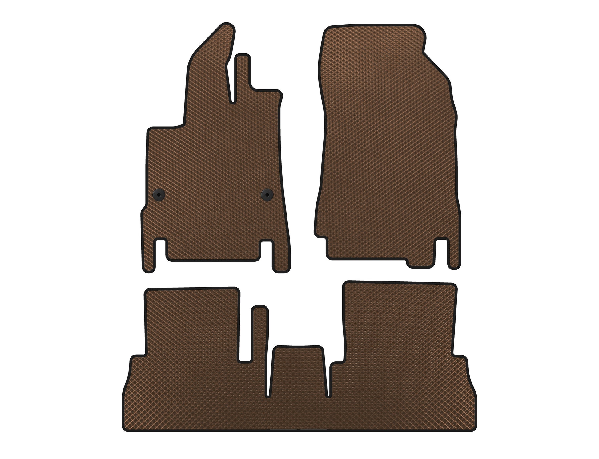 EVA Floor Mats (7-Seater/Long Wheelbase, Brown) for Peugeot Partner/Rifter 2019- - image 1