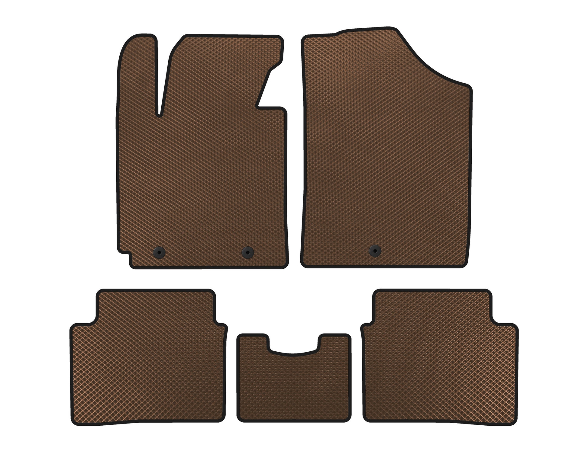 EVA Floor Mats (Brown) for Hyundai Veloster 2011-2017 - image 1