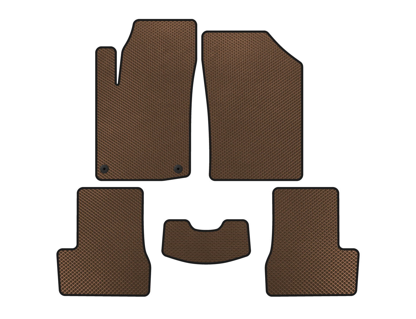EVA Floor Mats (HB, Brown) for Citroen C-3 2009-2016 - image 1