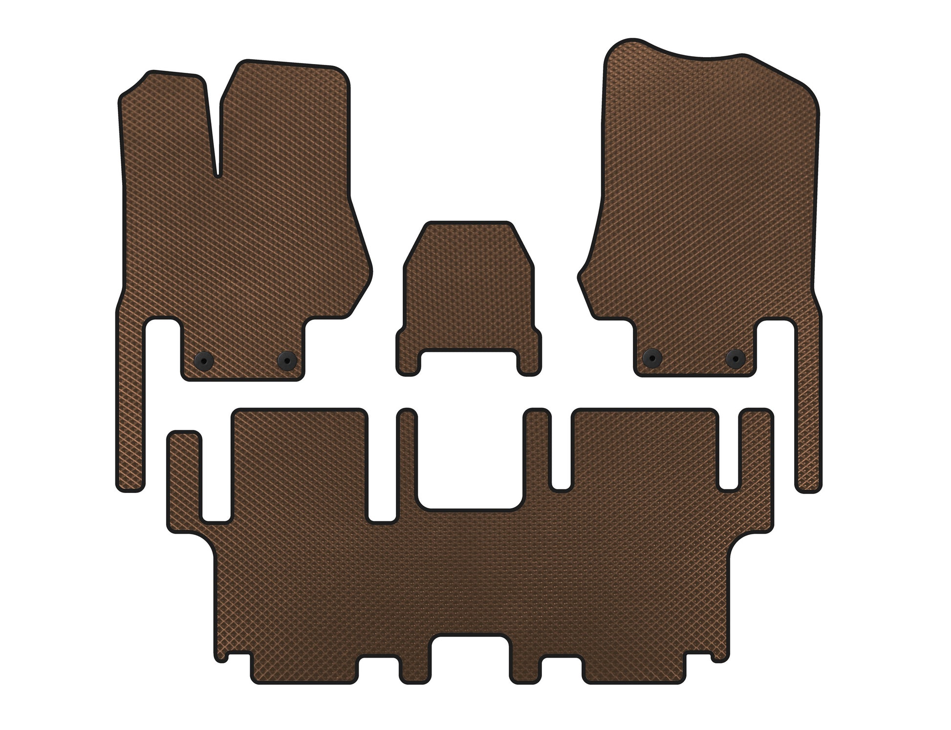 EVA Floor Mats (2 Rows, 7-Seater, Brown) for Nissan Quest 2011-2017 - image 1