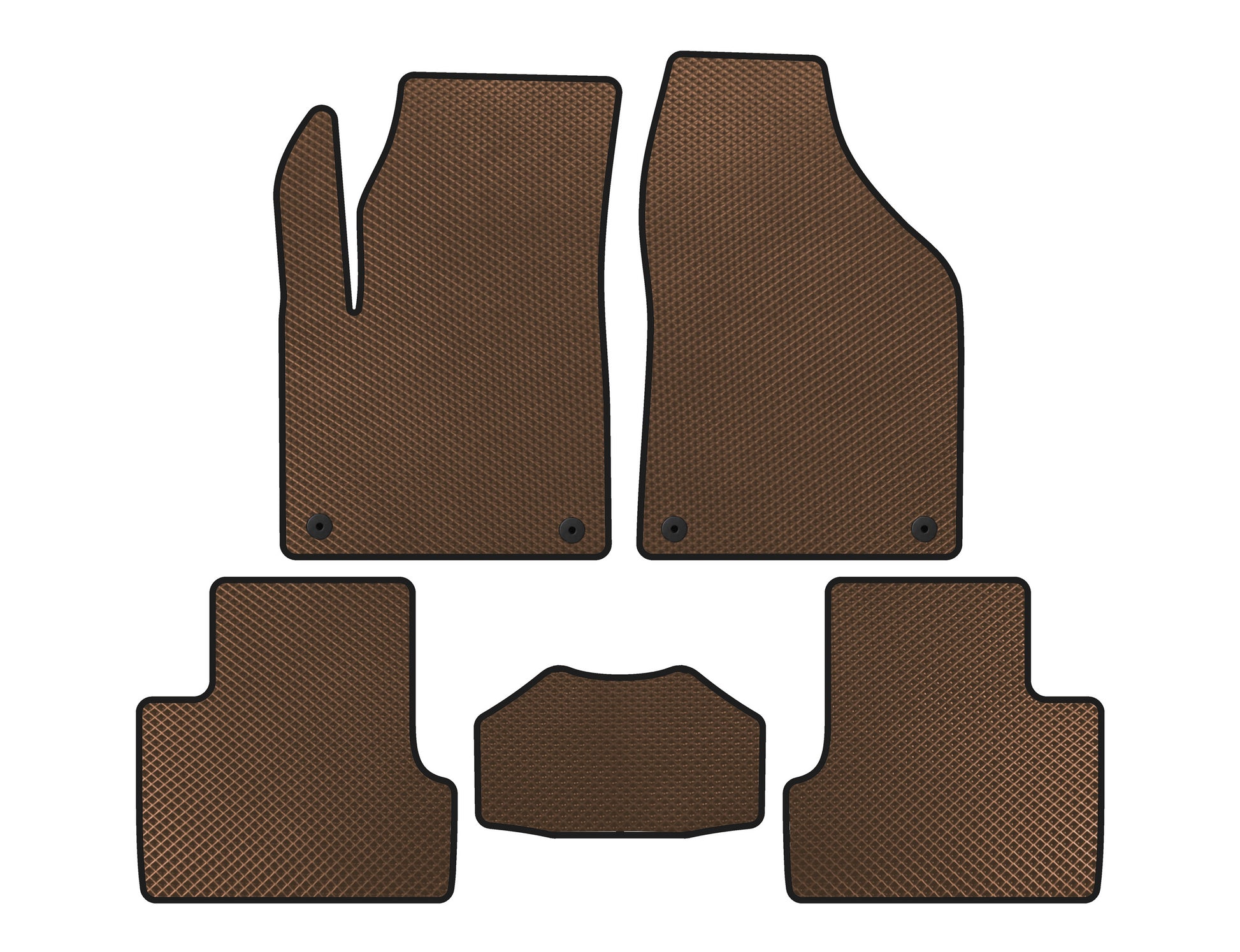 EVA Floor Mats (2018+, Brown) for Jeep Cherokee KL 2013- - image 1