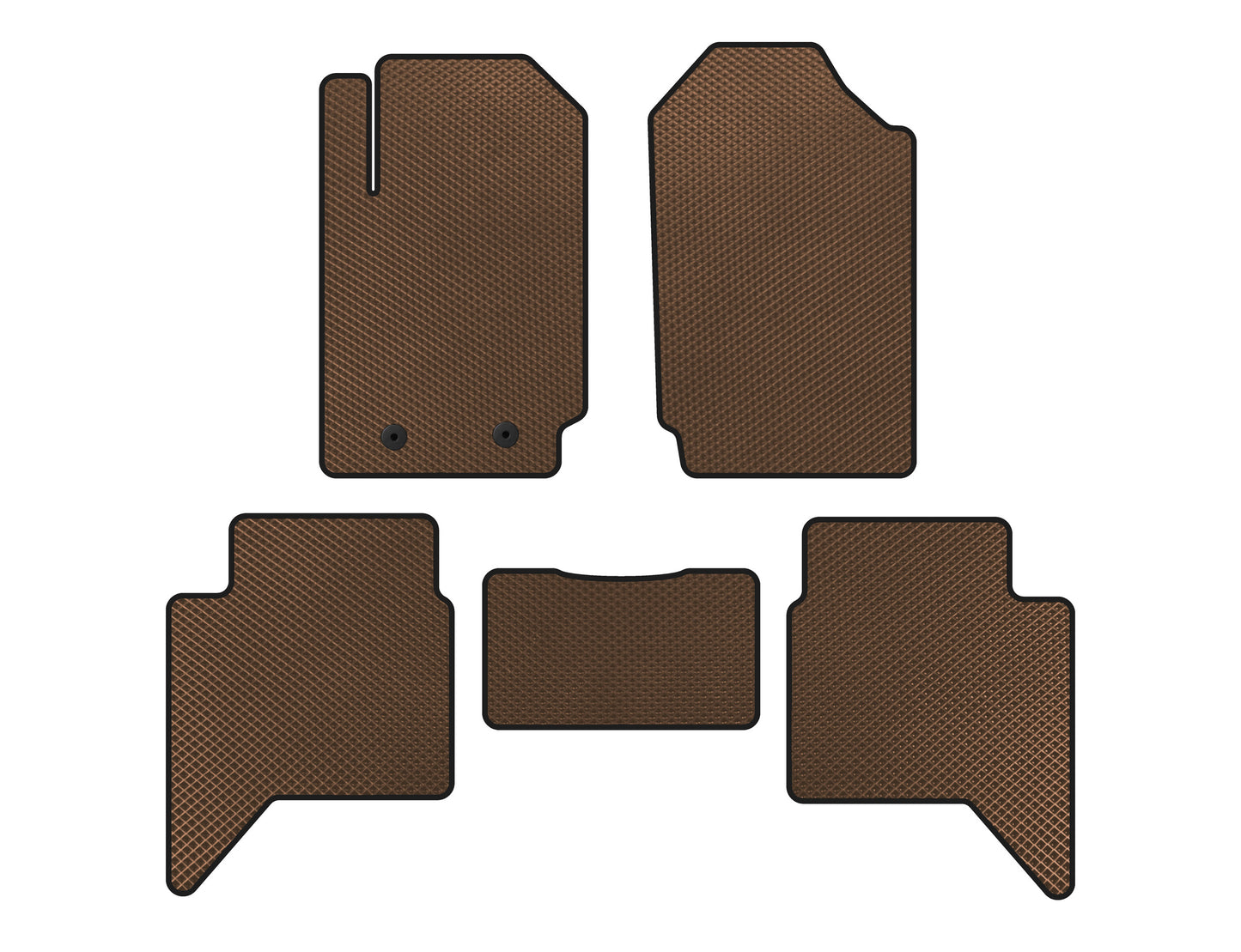 EVA Floor Mats (Brown) for Ford Ranger 2011-2022 - image 1