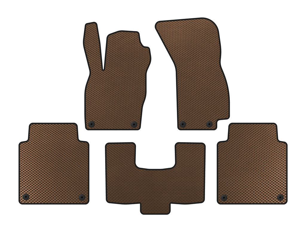 EVA Floor Mats (Long, Brown) for Audi A8 2018- - image 1