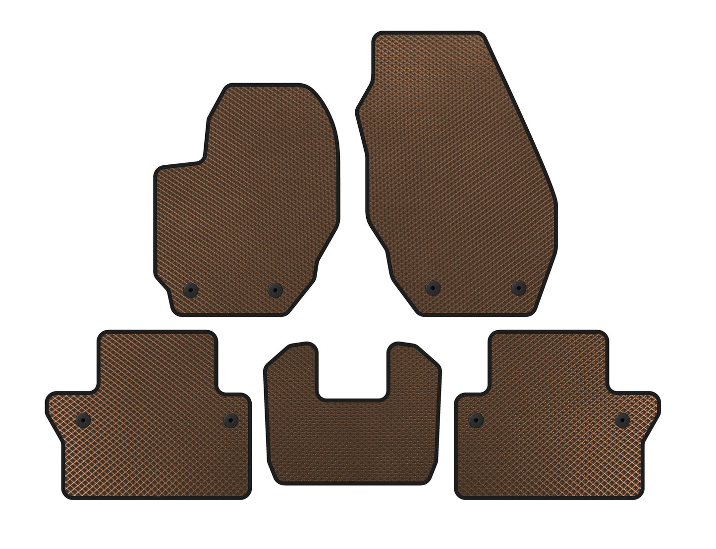 EVA Floor Mats (Brown) for Volvo V70 2007-2013 - image 1