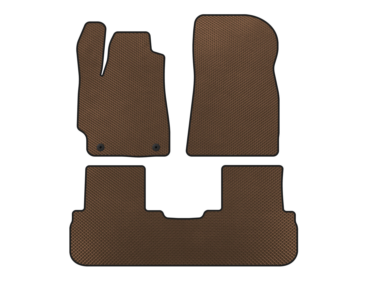 EVA Floor Mats (2 Rows, Brown) for Toyota Highlander 2008-2013 - image 1