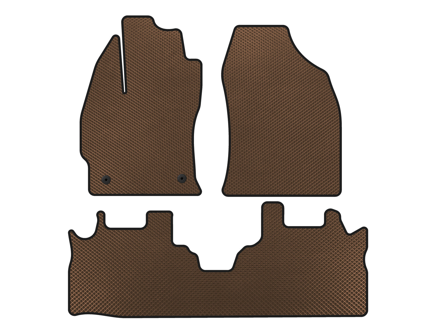 EVA Floor Mats (2 Rows, Brown) for Toyota Prius - image 1