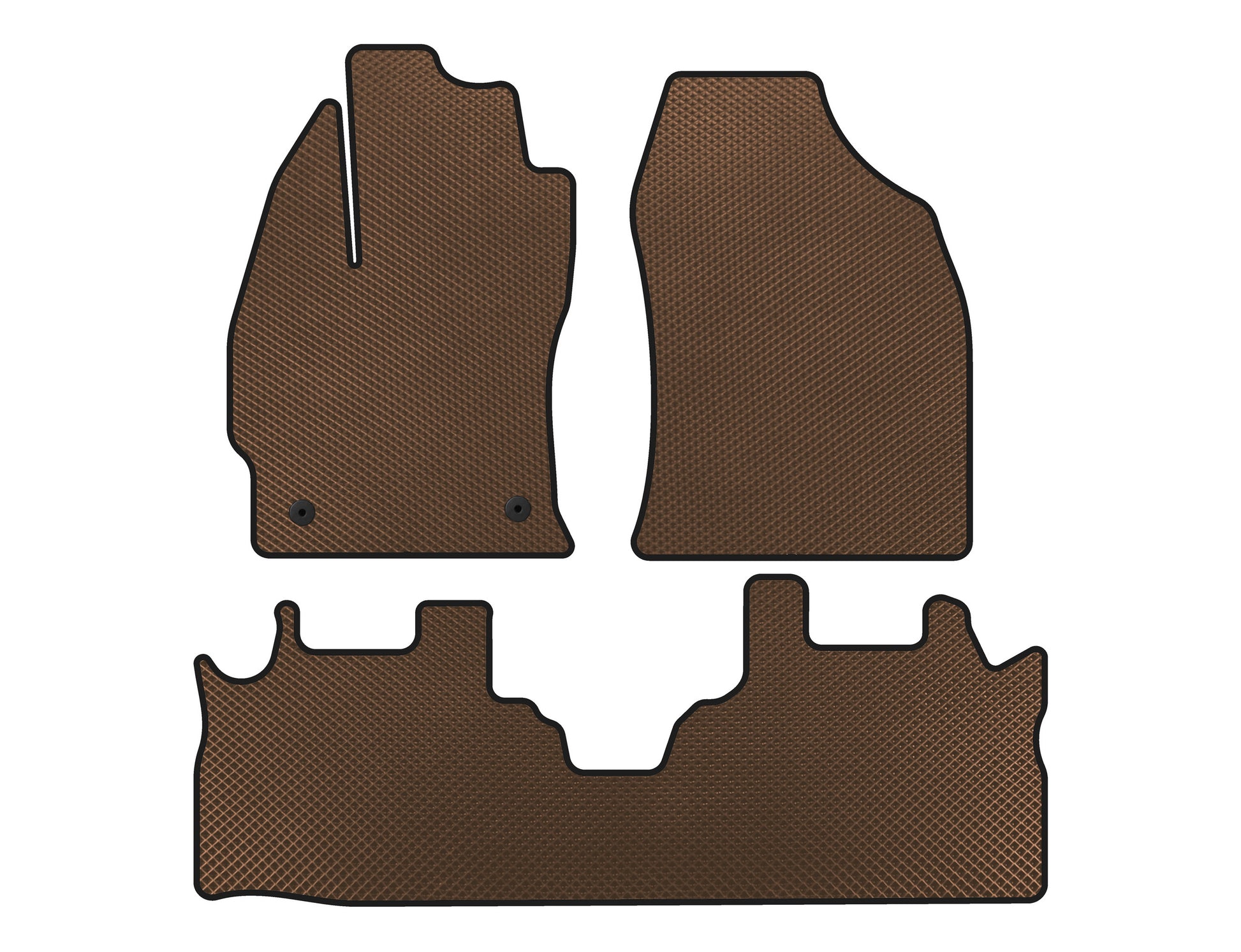 EVA Floor Mats (2 Rows, Brown) for Toyota Prius - image 1