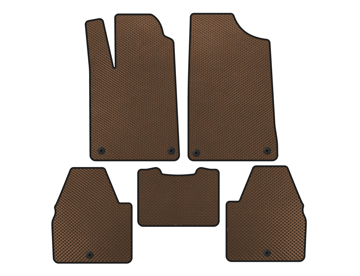 EVA Floor Mats (SD, Brown) for Peugeot 607 1999-2010 - image 1