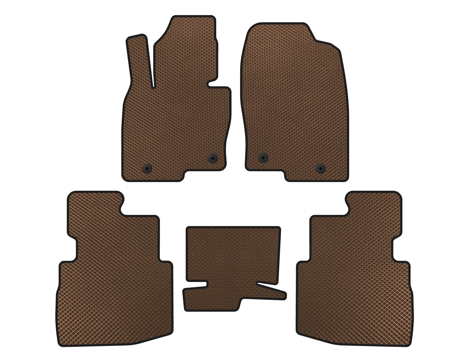 EVA Floor Mats (2 Rows, 7-Seater, Brown) for Mazda CX-9 2017- - image 1