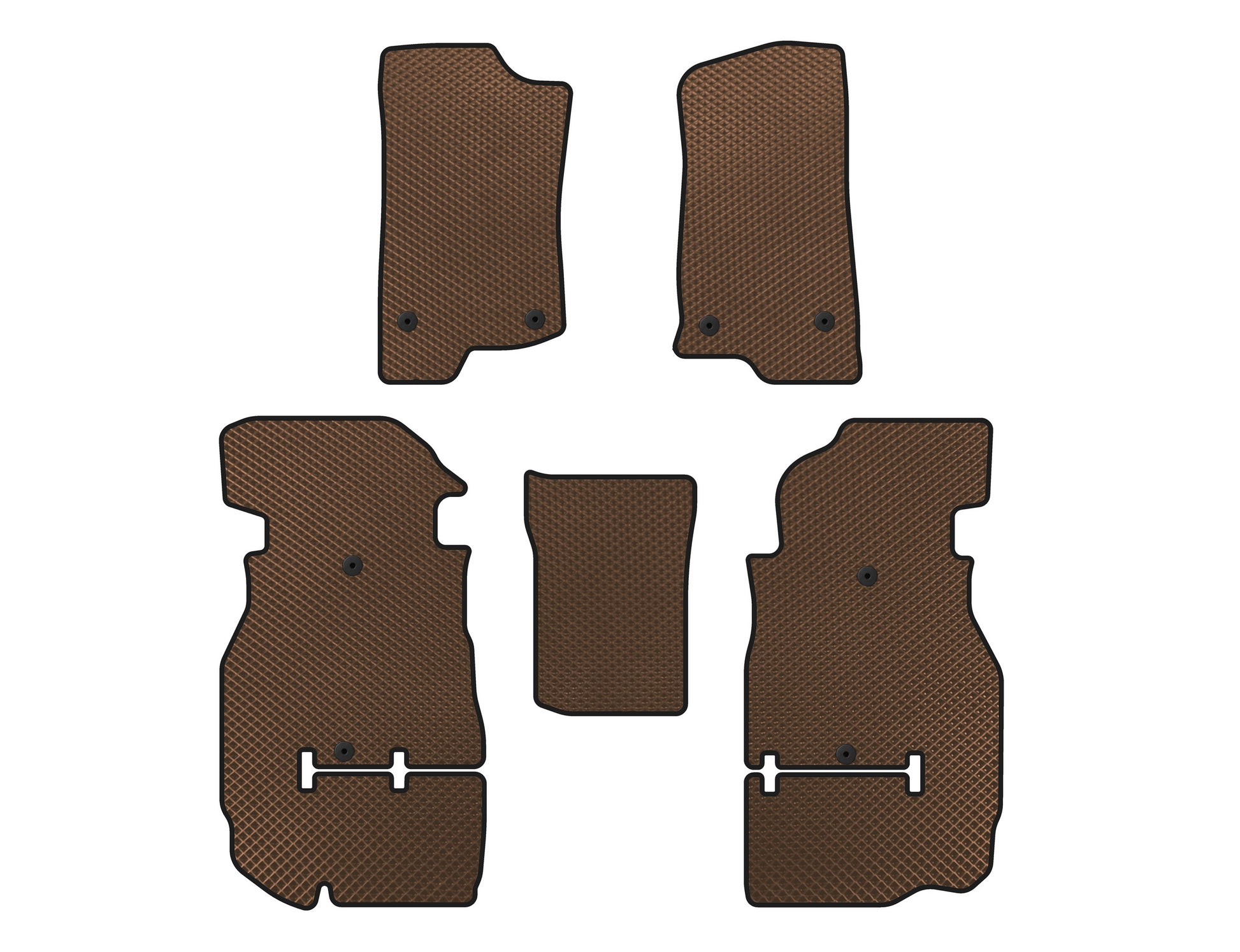 EVA Floor Mats (Rubicon Unlimited/5-Door, Brown) for Jeep Wrangler 2018- - image 1