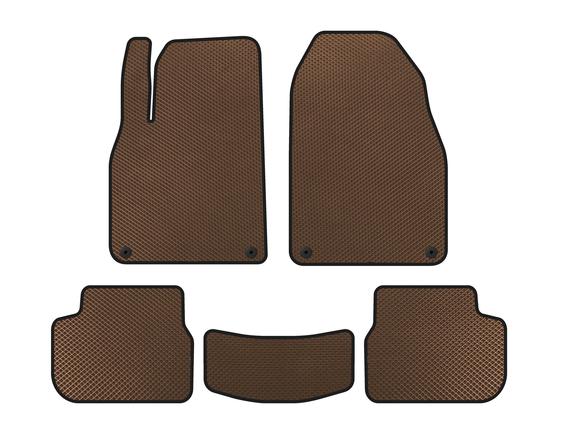 EVA Floor Mats (Brown) for Saab 9-3 2002-2014 - image 1