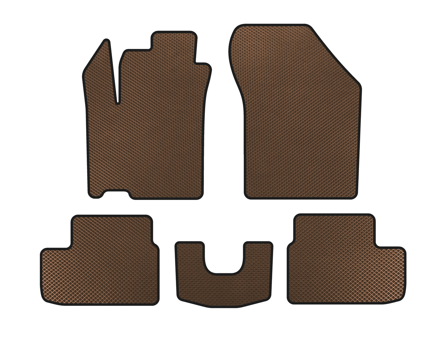 EVA Floor Mats (HB, Brown) for Opel Agila 2007-2015 - image 1