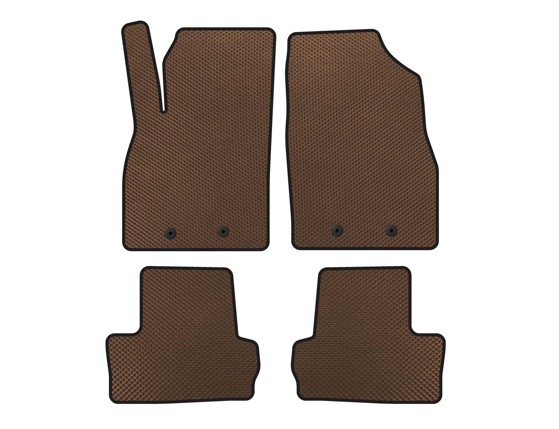 EVA Floor Mats (LB, Hybrid, Brown) for Opel Ampera 2011-2016 - image 1