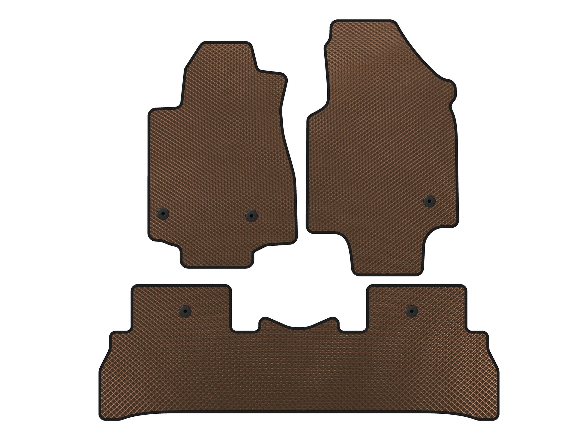 EVA Floor Mats (2008-2012, 7-Seater, Brown) for Honda Pilot 2008-2015 - image 1