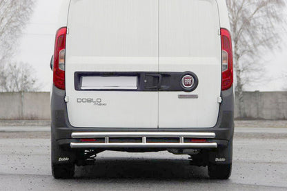 Rear Bar AK002/1-Double (Stainless Steel) for Fiat Doblo II 2010-2022 - image 1