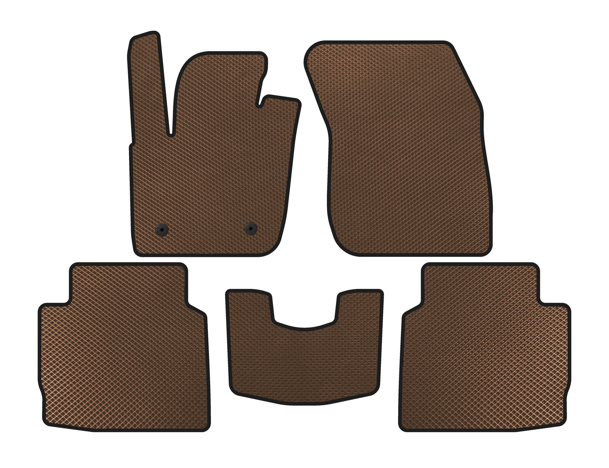 EVA Floor Mats (2016-2020, SD, Brown) for Lincoln MKZ 2012-2020 - image 1