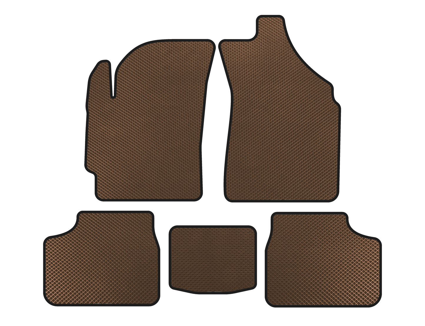 EVA Floor Mats (Brown) for Daewoo Matiz 2009-2015 - image 1