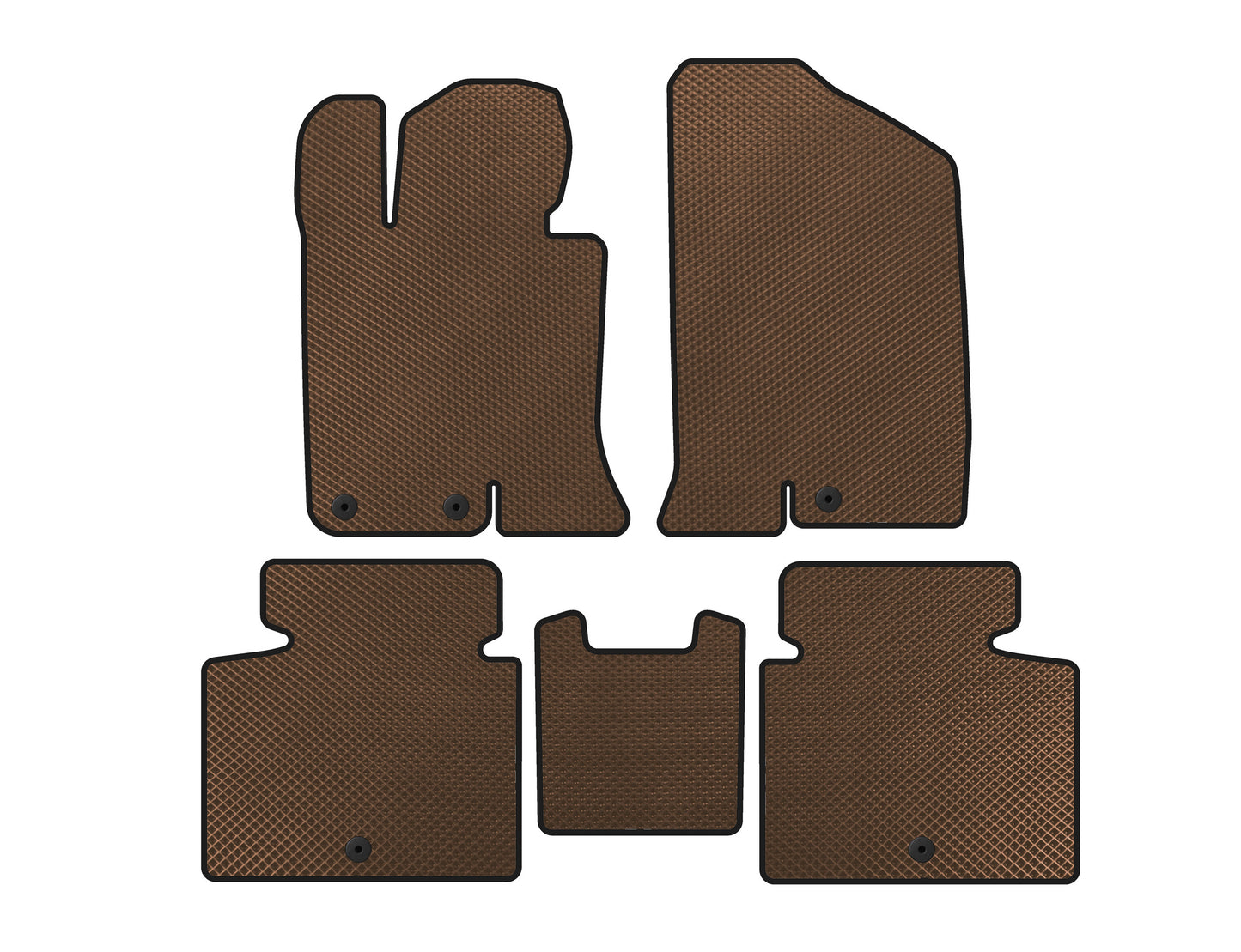 EVA Floor Mats V-2 (SD, Brown) for Kia Optima 2010-2016 - image 1