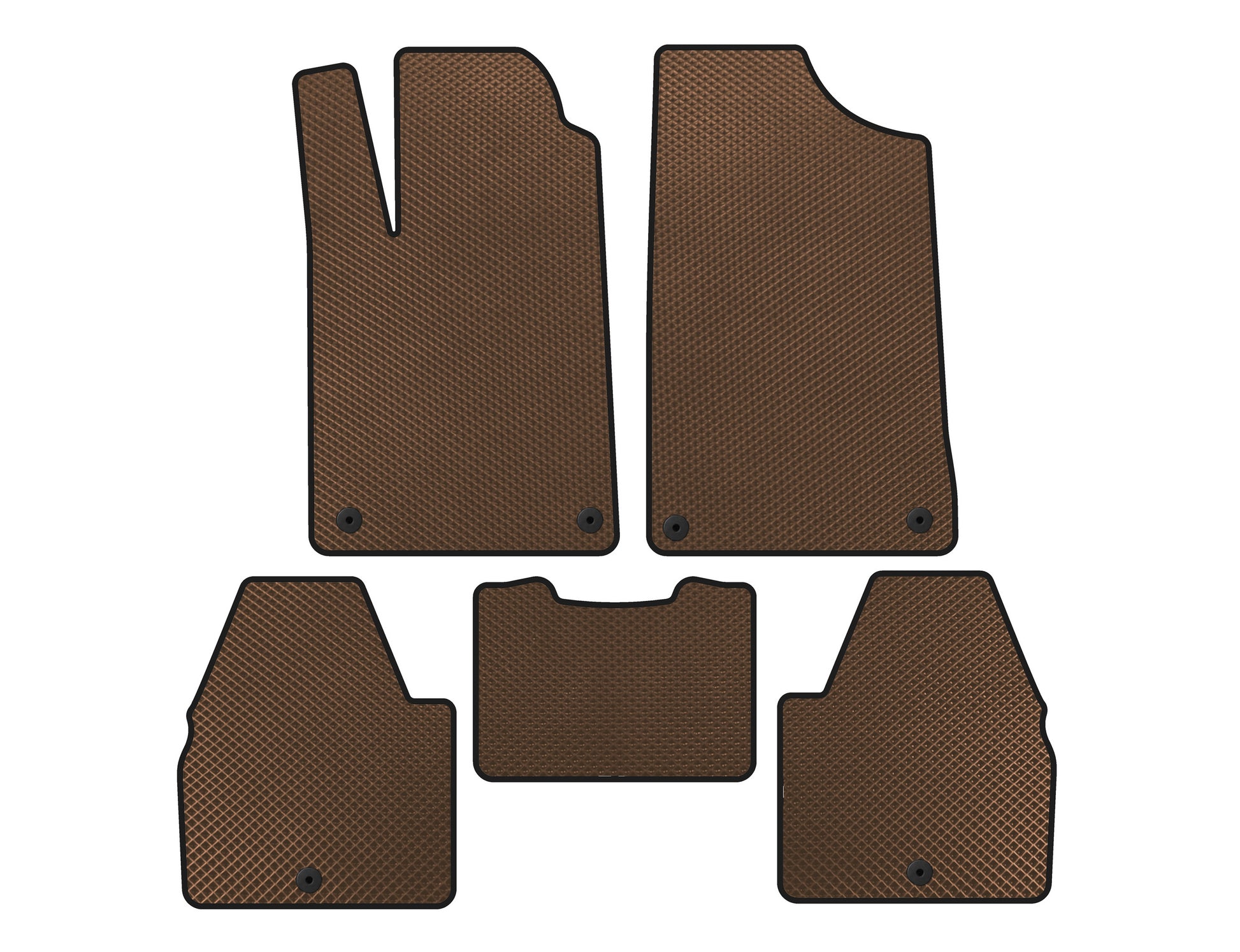 EVA Floor Mats (SD, Brown) for Peugeot 607 1999-2010 - image 1