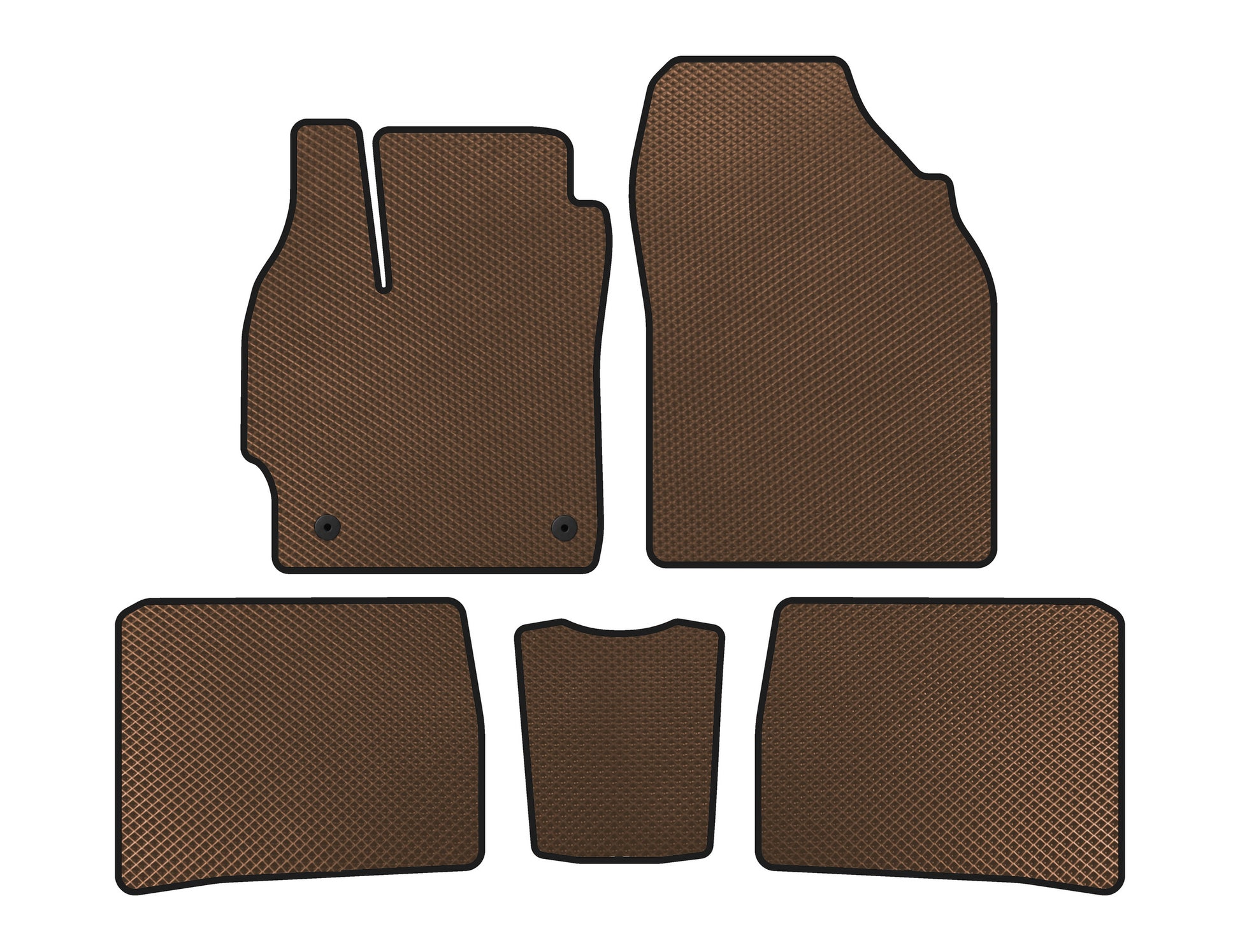 EVA Floor Mats (LB, Brown) for Toyota Prius 2009-2015 - image 1
