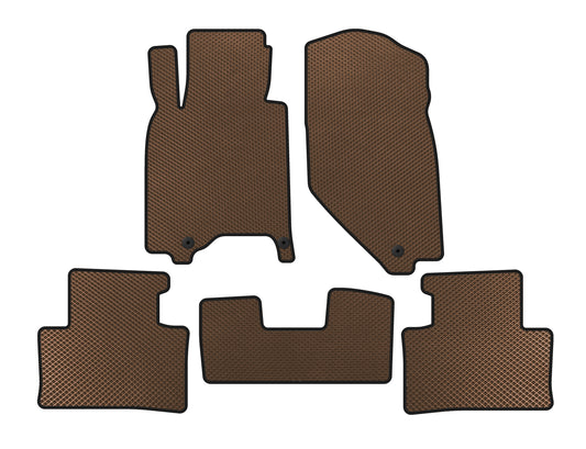 EVA Floor Mats (G37 X, SD, Brown) for Infiniti G25/G35/37 (V36/CV36) 2006-2015 - image 1
