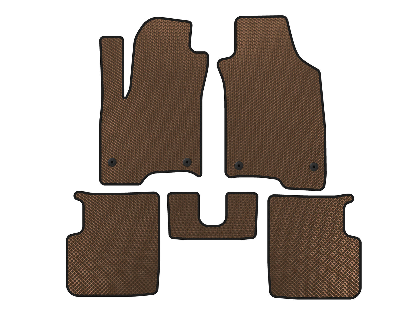 EVA Floor Mats (Brown) for Fiat Panda 2011-2023 - image 1