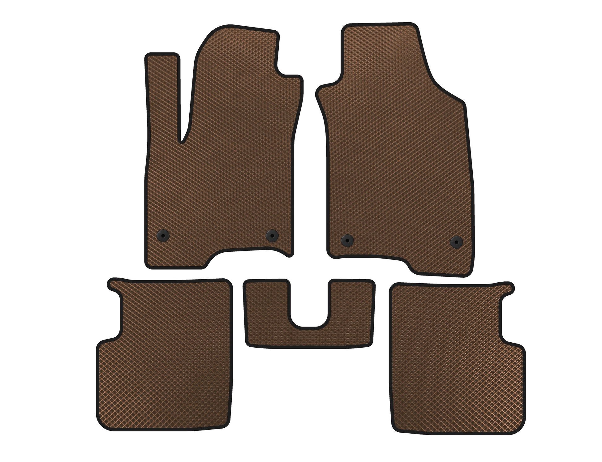 EVA Floor Mats (Brown) for Fiat Panda 2011-2023 - image 1