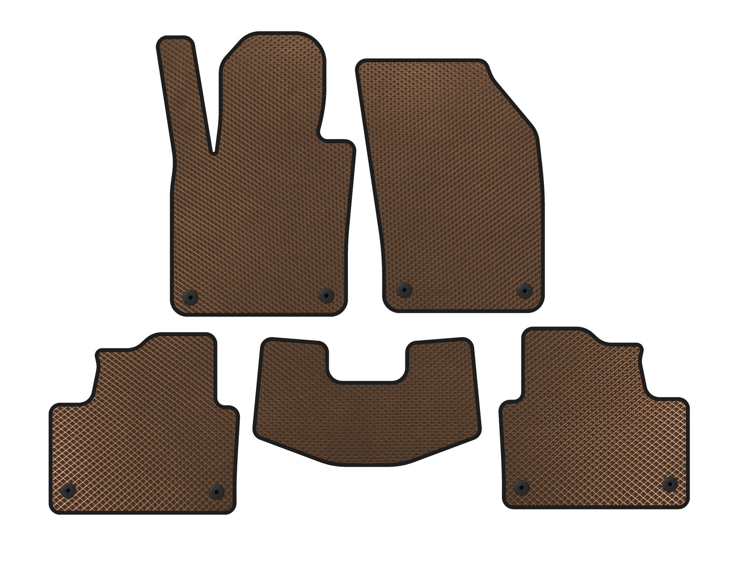 EVA Floor Mats (Brown) for Volvo S60 2019- - image 1