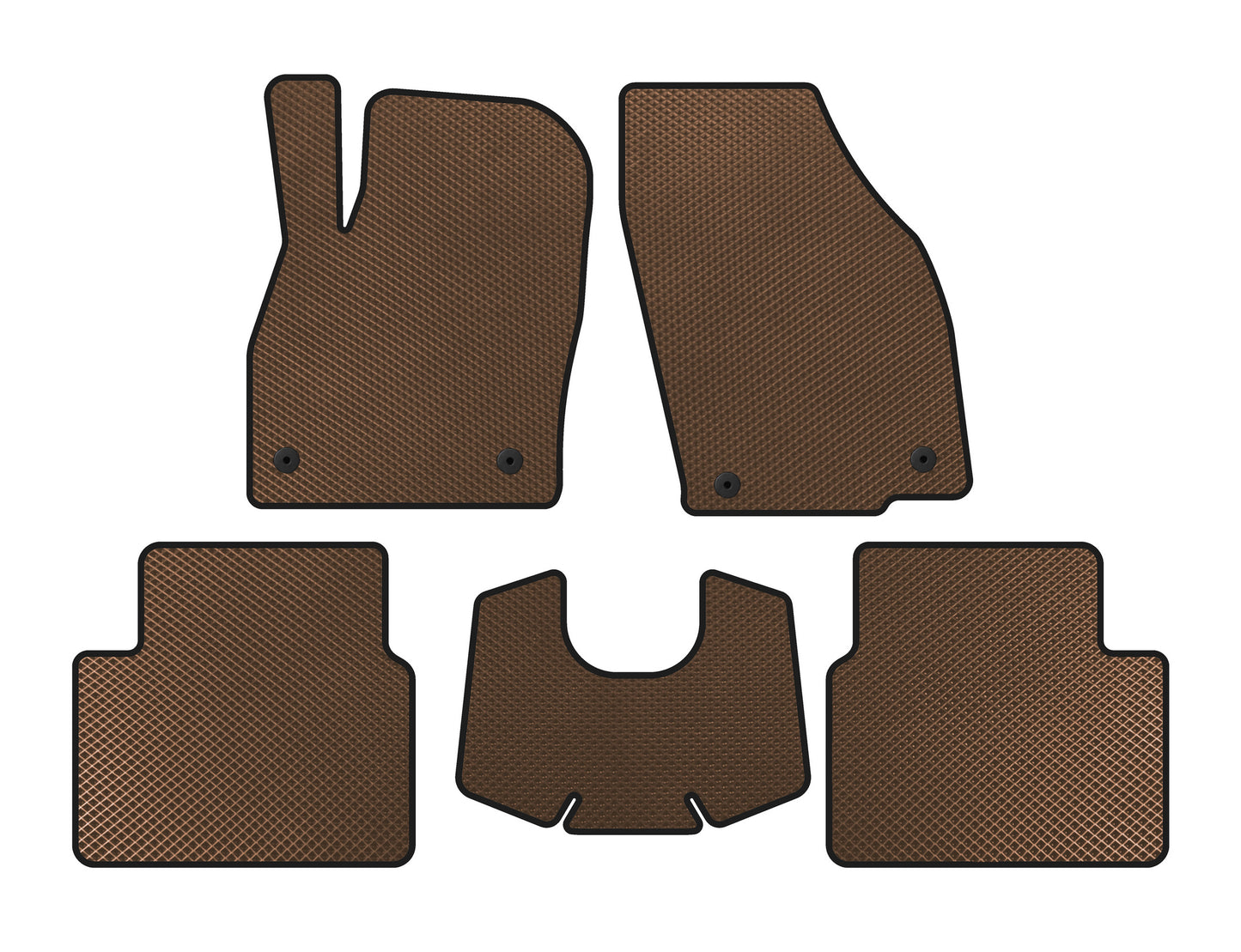 EVA Floor Mats (Automatic, Brown) for Skoda Kamiq 2019- - image 1