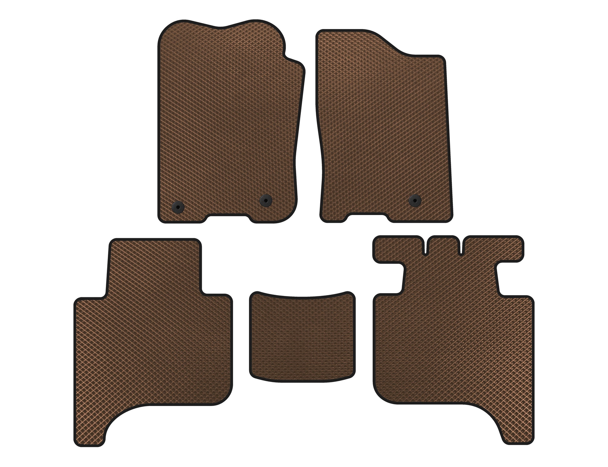 EVA Floor Mats (2 Rows, 2004-2008, Brown) for Infiniti QX56 2004-2010 - image 1