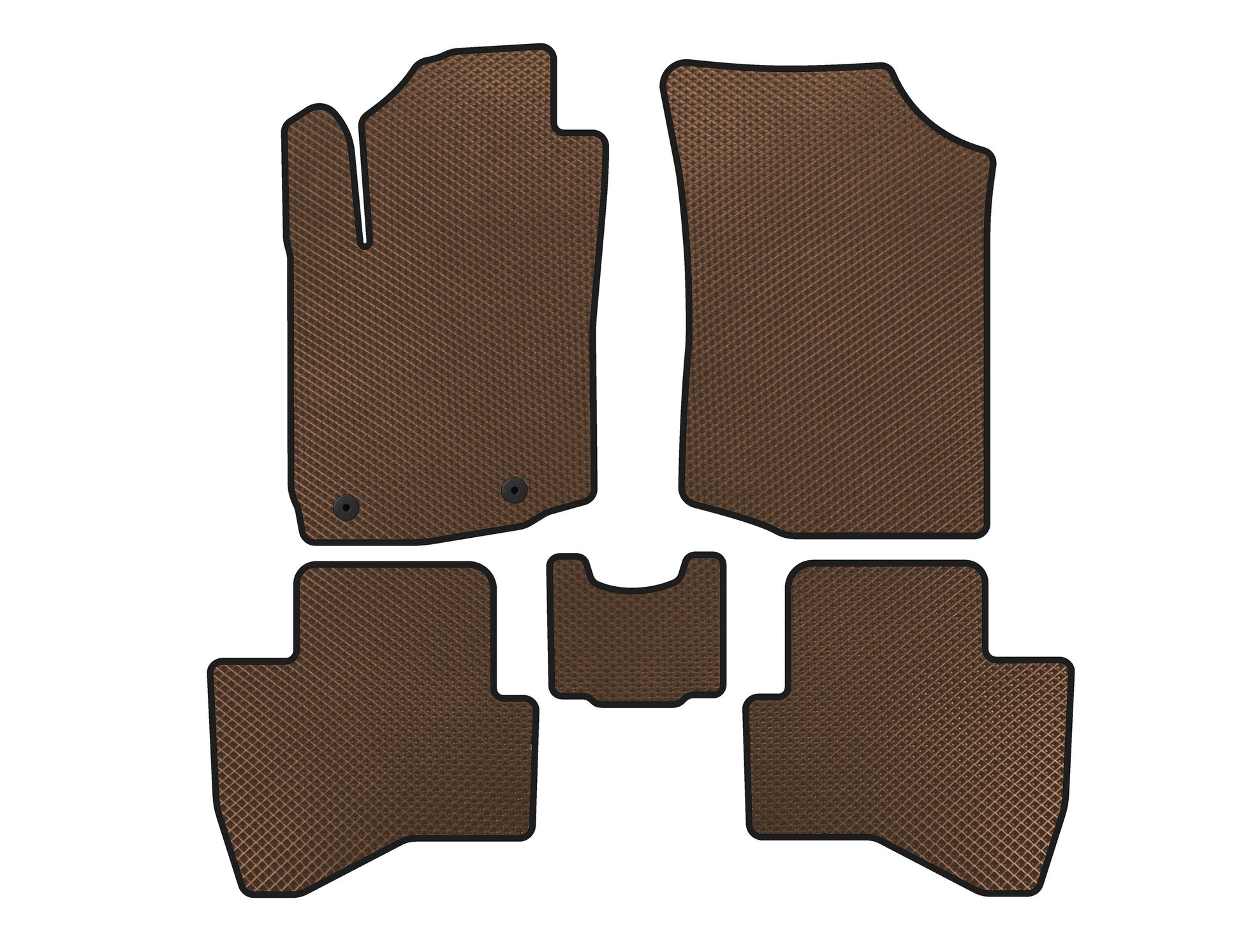 EVA Floor Mats (HB, Brown) for Peugeot 108 2014-2021 - image 1