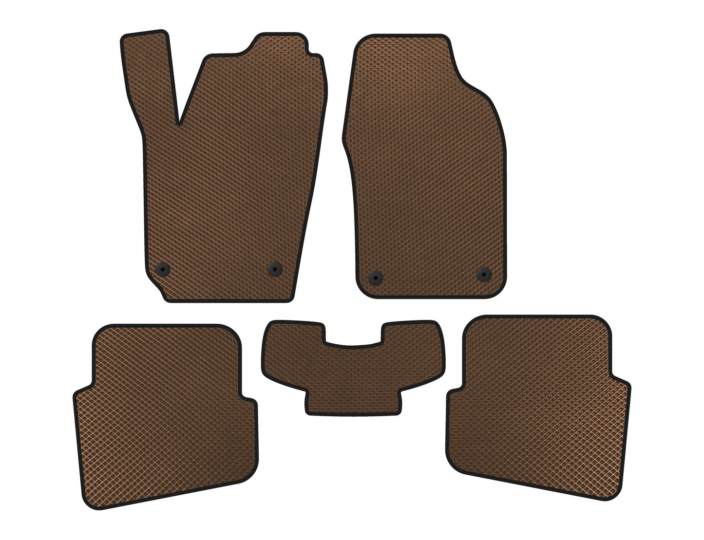 EVA Floor Mats (HB, 3/5-Door, Brown) for Volkswagen Polo 2001-2009 - image 1