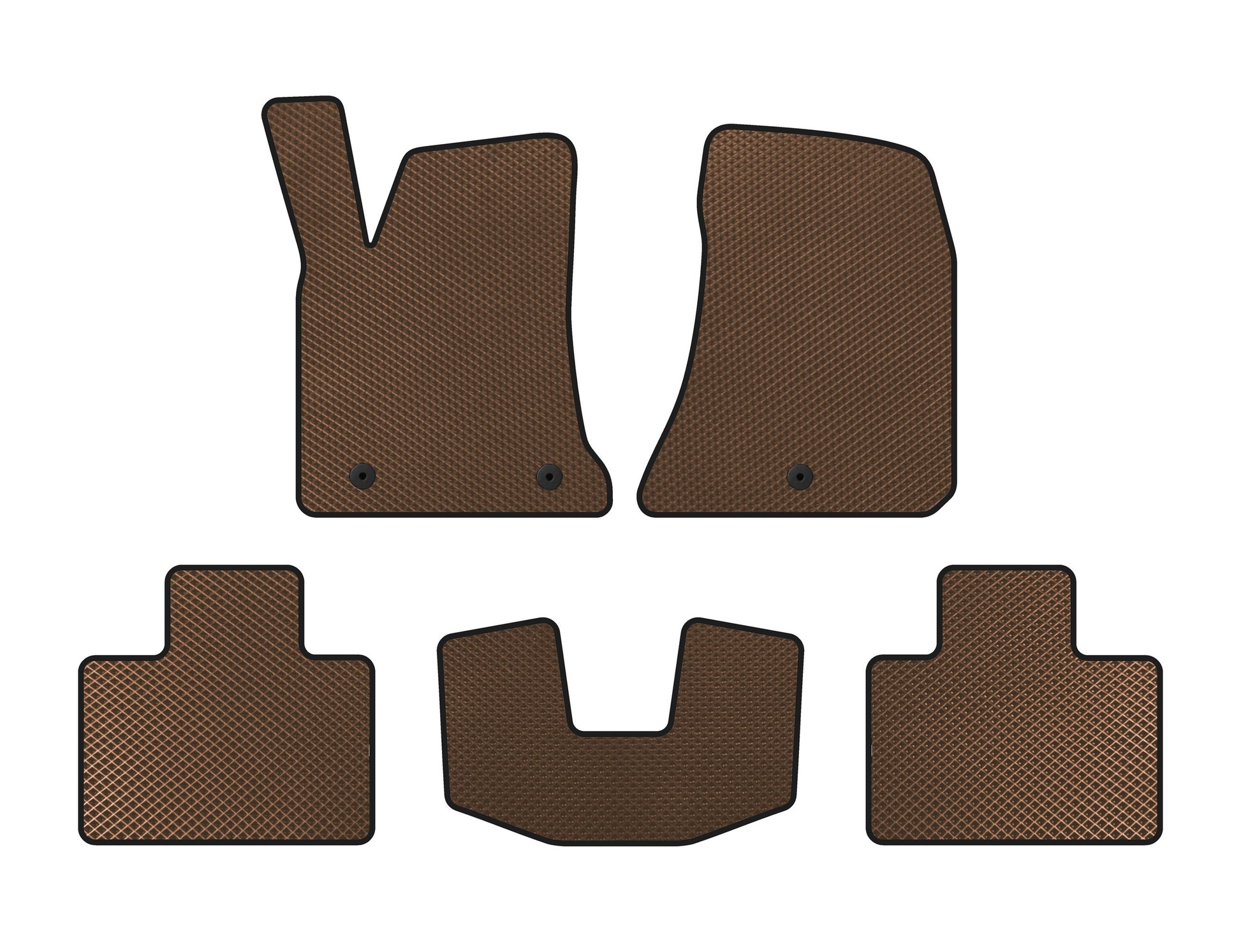 EVA Floor Mats (2015-2023, SD, Brown) for Dodge Charger 2010-2023 - image 1
