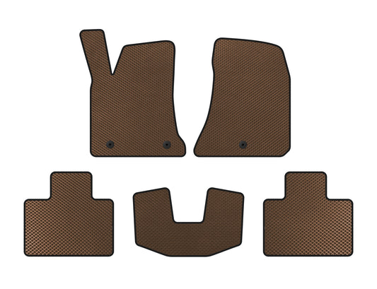 EVA Floor Mats (2015-2023, SD, Brown) for Dodge Charger 2010-2023 - image 1