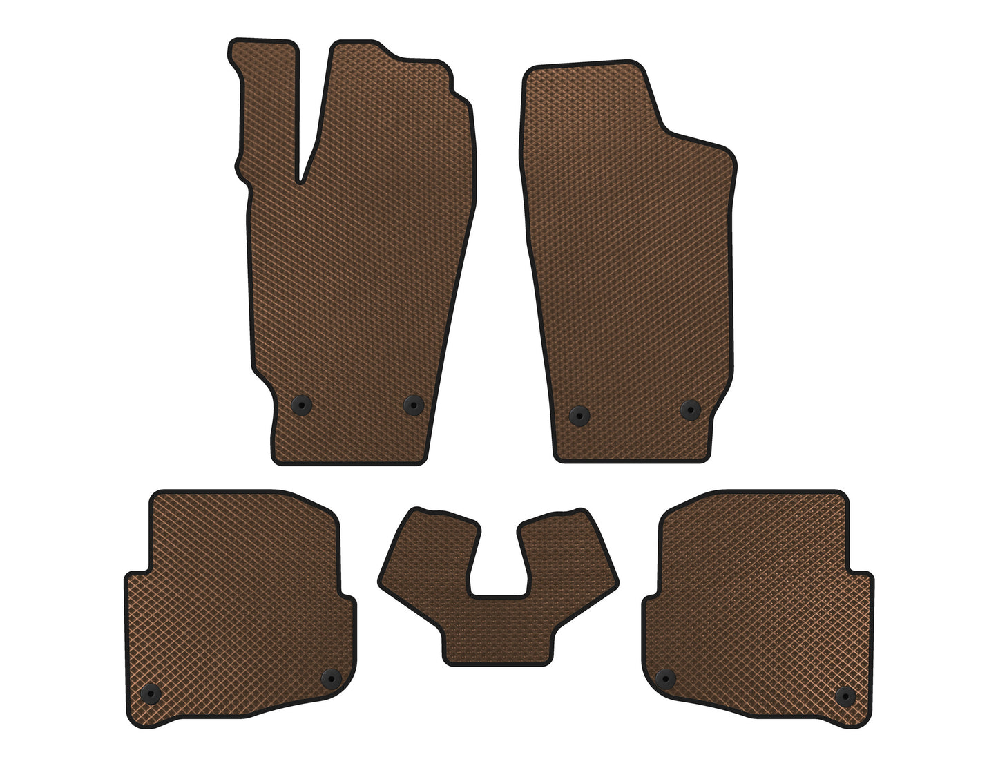 EVA Floor Mats (SD, Brown) for Skoda Fabia 2000-2007 - image 1