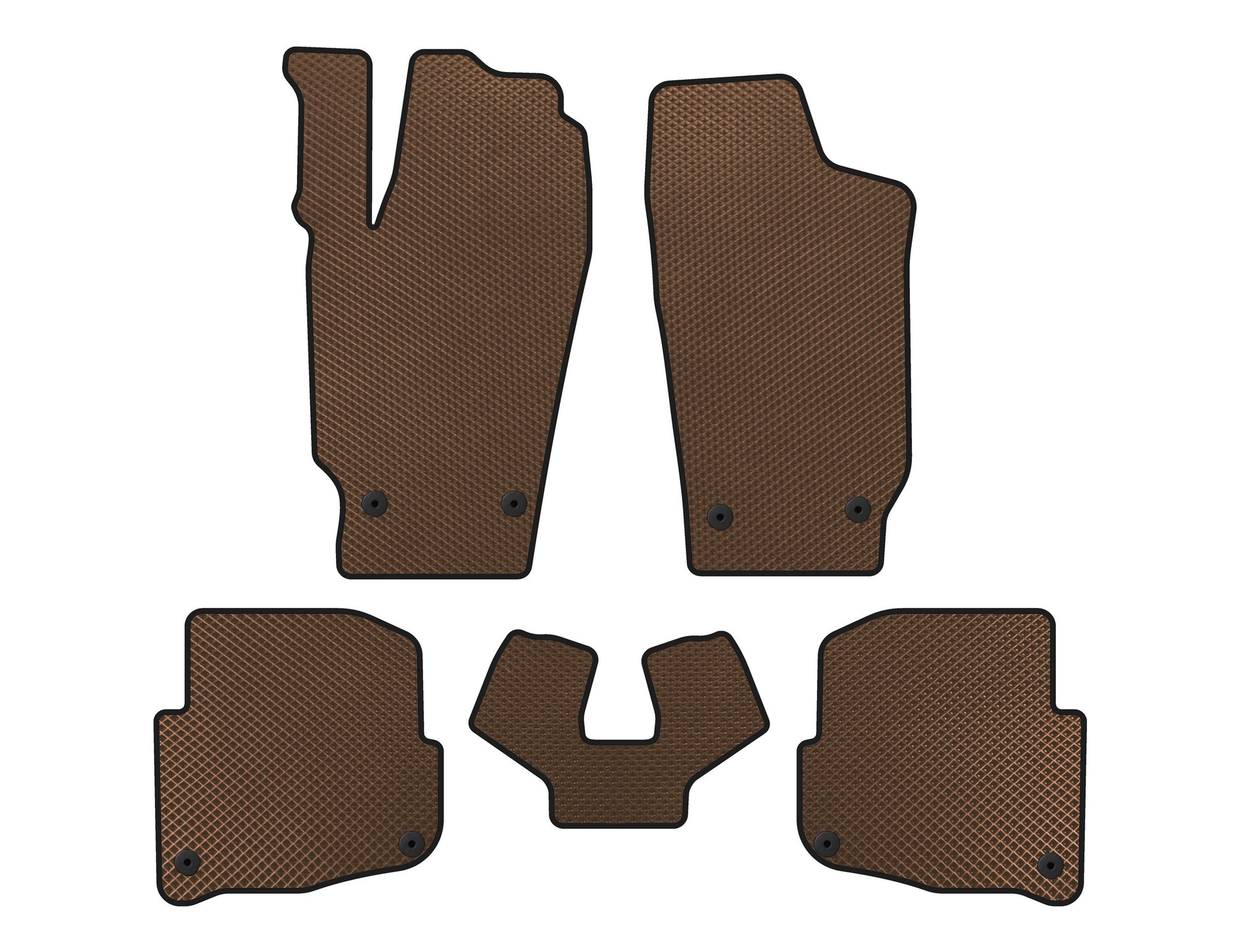 EVA Floor Mats (SD, Brown) for Skoda Fabia 2000-2007 - image 1