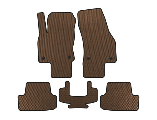 EVA Floor Mats (5-Door, Brown) for Volkswagen T-Roc 2017-2025 - image 1